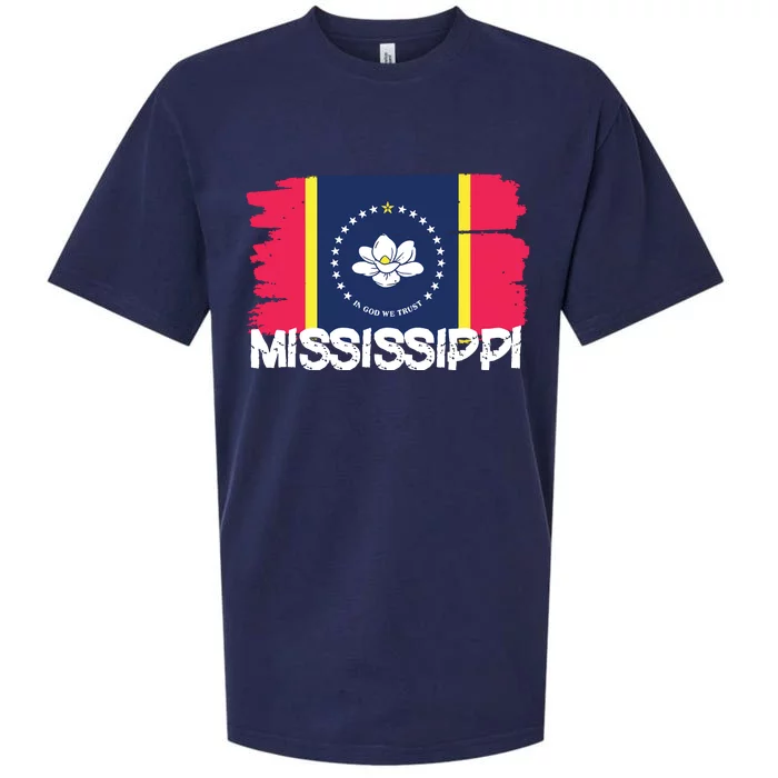 Cool Mississippi Flag Sueded Cloud Jersey T-Shirt