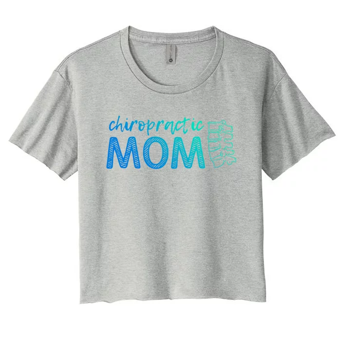 Chiropractic Mom Funny Chiropractor Mother's Day Chiro Humor Great Gift Women's Crop Top Tee