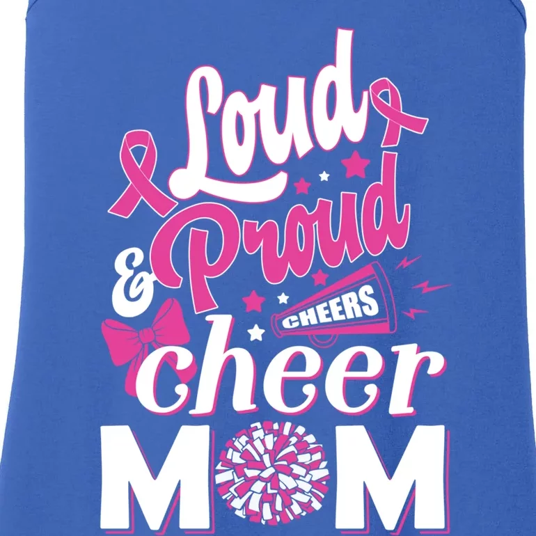 Cheer Mom Gift Pink Month Loud And Proud Cheerleading Gift Ladies Essential Tank