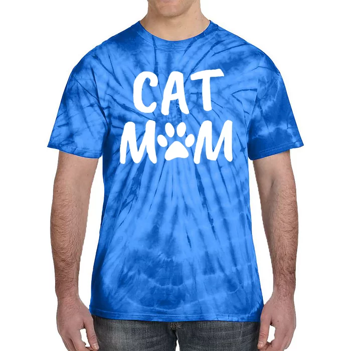 Cat Mom Gift And Cute Gift Kitty Paw Design Tie-Dye T-Shirt