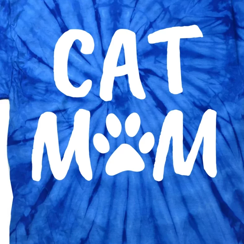 Cat Mom Gift And Cute Gift Kitty Paw Design Tie-Dye T-Shirt