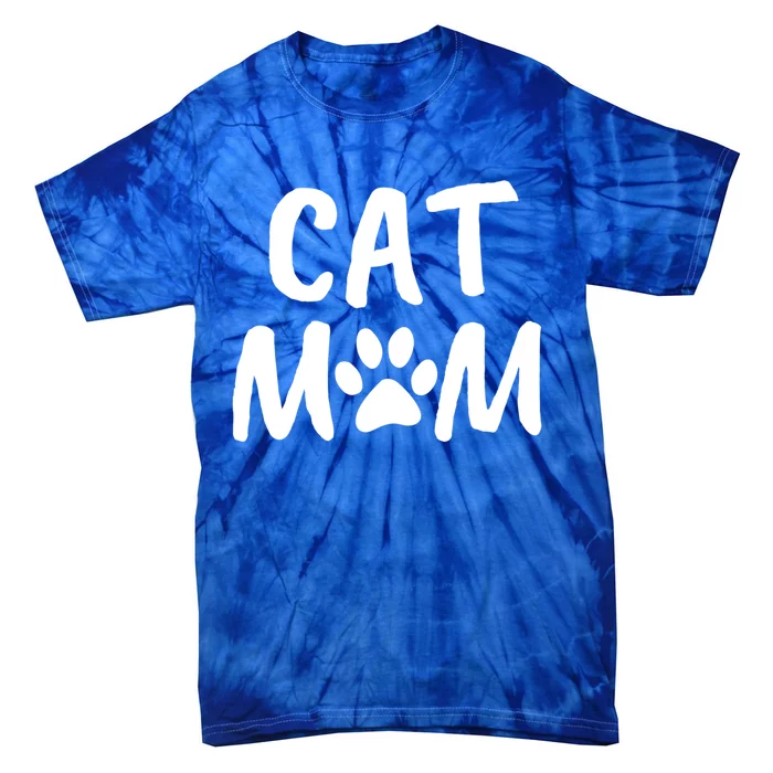 Cat Mom Gift And Cute Gift Kitty Paw Design Tie-Dye T-Shirt