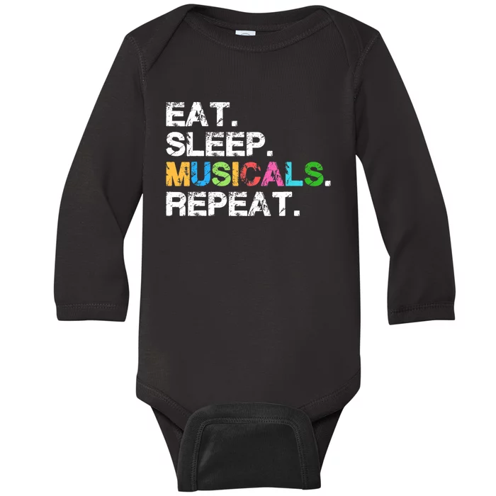 Cute Musicals Gift Funny Theatre Life Drama Theater Gift Baby Long Sleeve Bodysuit