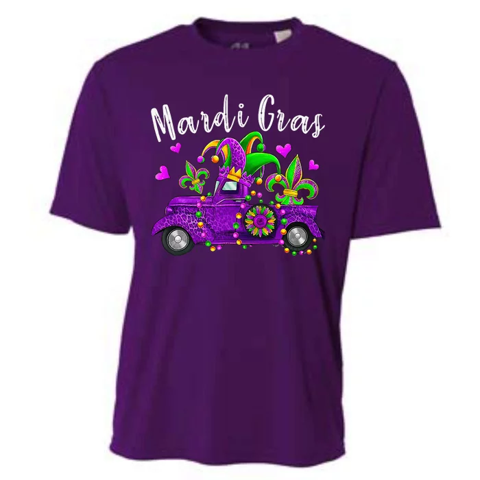 CooI Mardi Gras With Truck Mardi Gras Costume Cooling Performance Crew T-Shirt