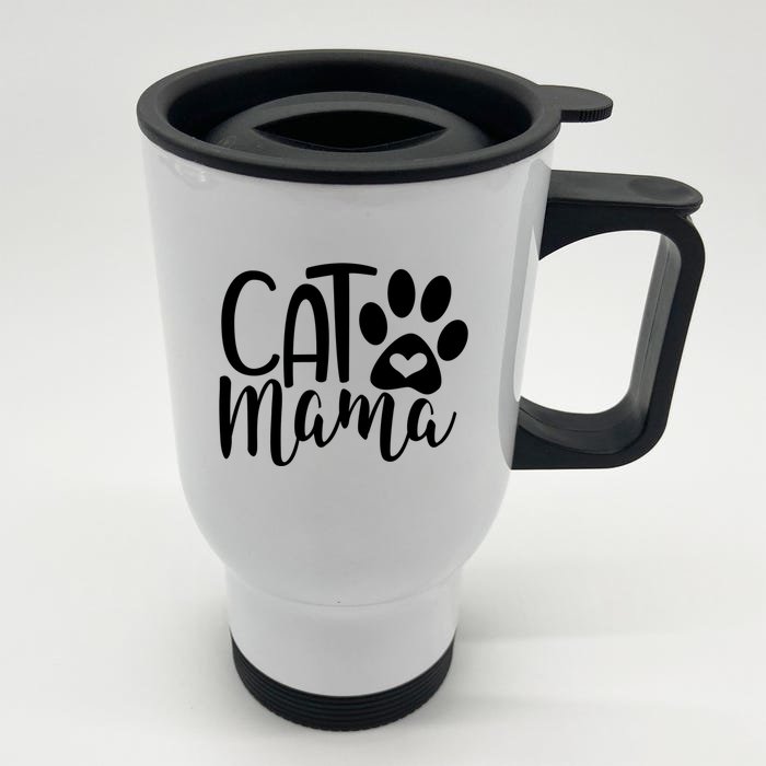 Cat Mama Gift Front & Back Stainless Steel Travel Mug