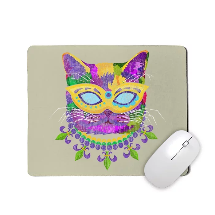 Cat Mardi Gras Mousepad