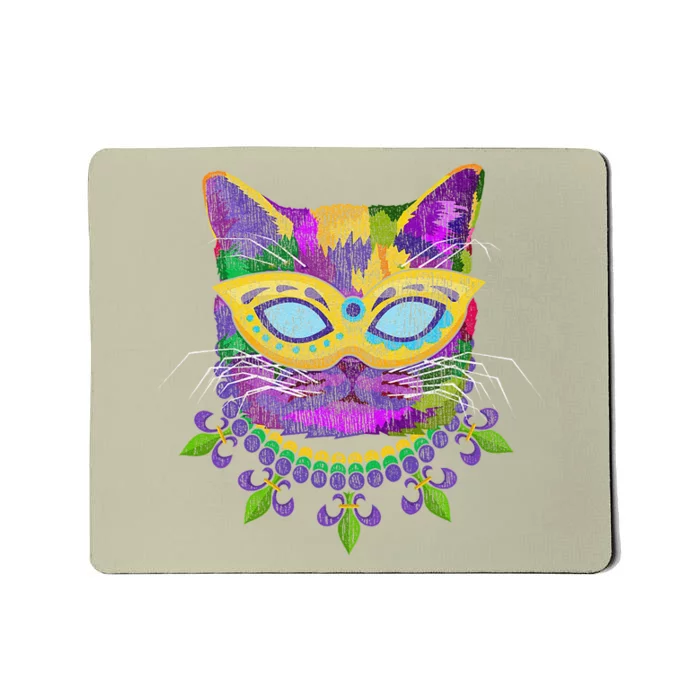 Cat Mardi Gras Mousepad