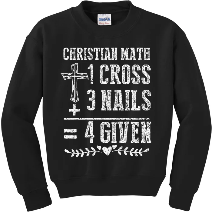 Christian Math God Worshiper Christ Follower Religion Kids Sweatshirt