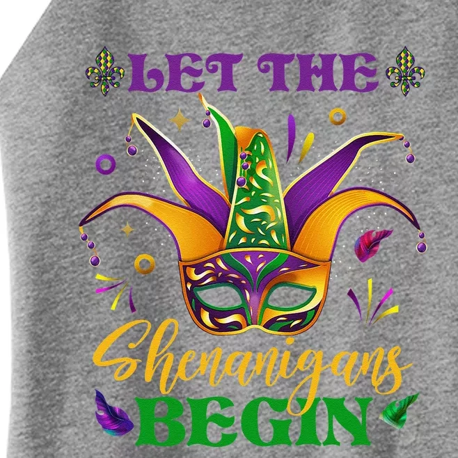 Cute Mardi Gras Mask Let The Shenanigans Begin Women’s Perfect Tri Rocker Tank