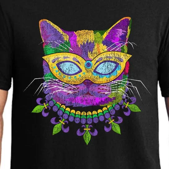 Cat Mardi Gras Pajama Set