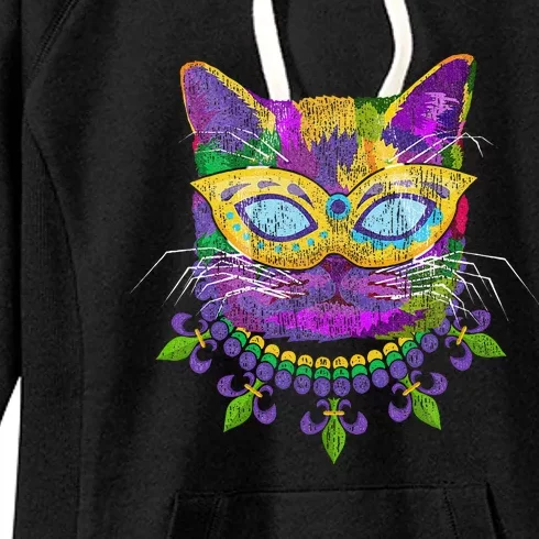 Cat Mardi Gras Women's Fleece Hoodie