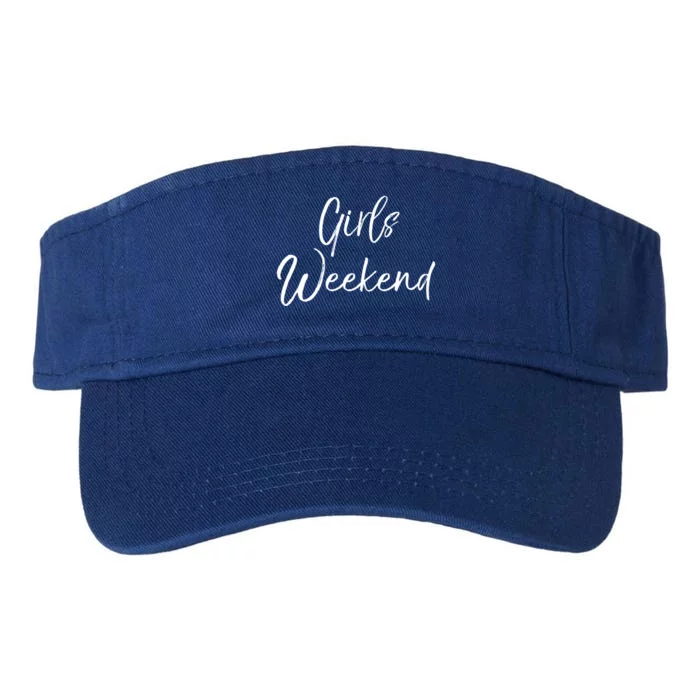 Cute Matching Getaway Road Trip Funny Gift Weekend Gift Valucap Bio-Washed Visor