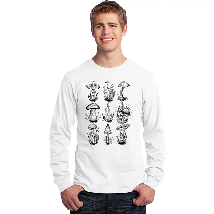 Cottagecore Mushrooms Goblincore Aesthetic Long Sleeve Shirt