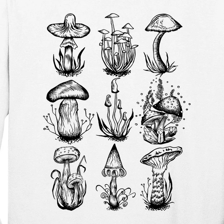 Cottagecore Mushrooms Goblincore Aesthetic Long Sleeve Shirt