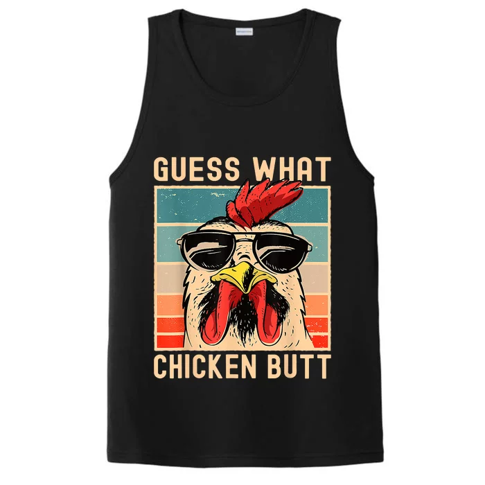 Chicken Meme Guess What Chicken Butt Performance Tank