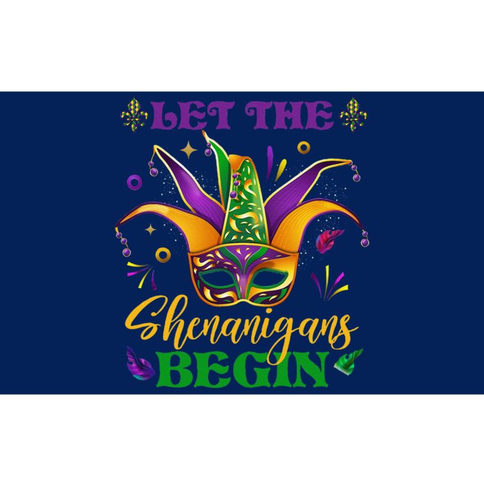 Cute Mardi Gras Mask Let The Shenanigans Begin Bumper Sticker