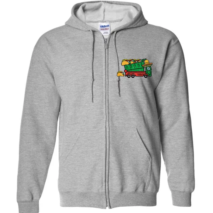 Child Mexican Garbage Truck Tacos Cinco De Mayo Full Zip Hoodie