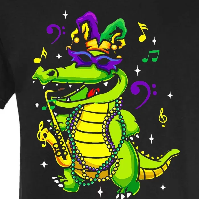 Cute Mardi Gras Alligator Garment-Dyed Heavyweight T-Shirt