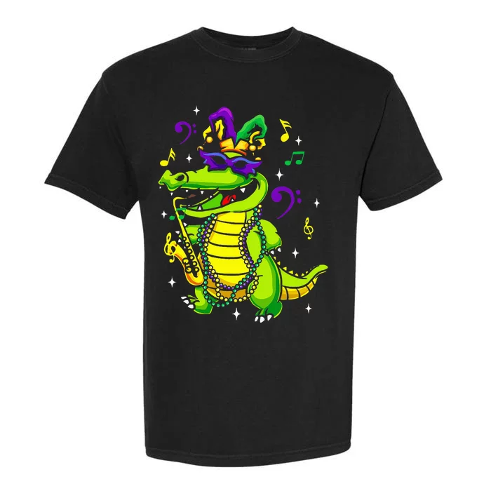 Cute Mardi Gras Alligator Garment-Dyed Heavyweight T-Shirt