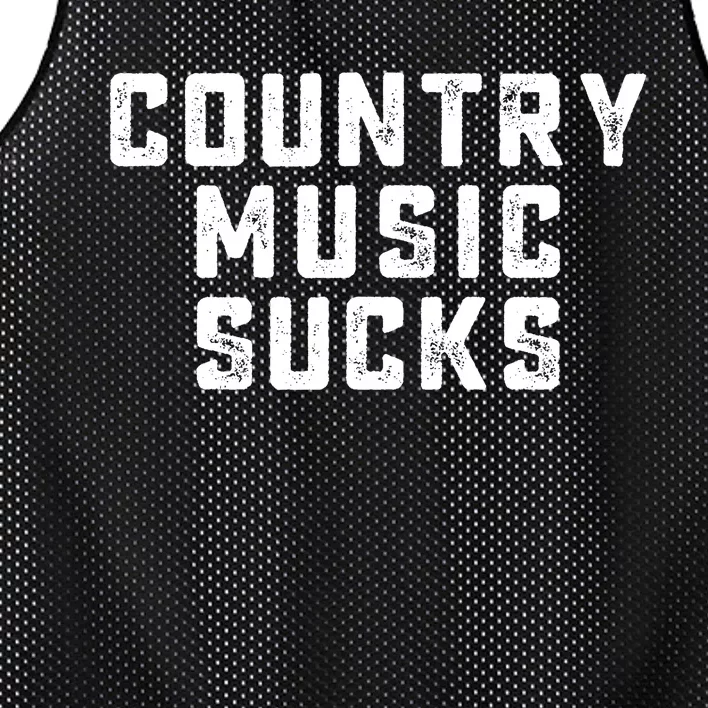 Country Music Gifts Pop Country Sucks Mesh Reversible Basketball Jersey Tank