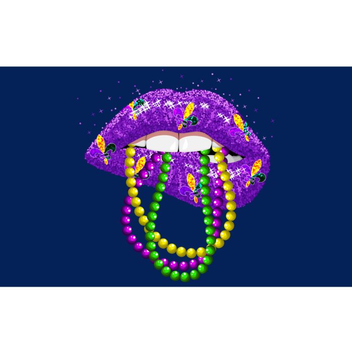 Cool Mardi Gras Glitter Lips Bumper Sticker