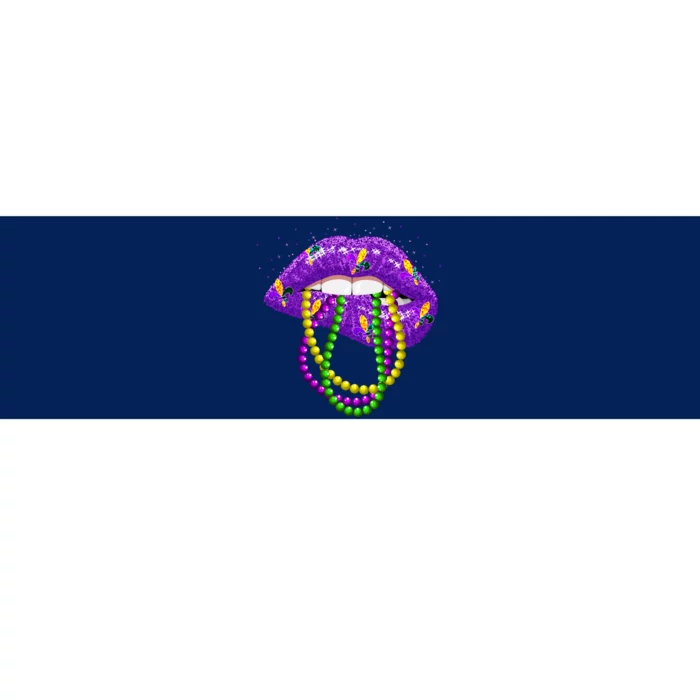 Cool Mardi Gras Glitter Lips Bumper Sticker