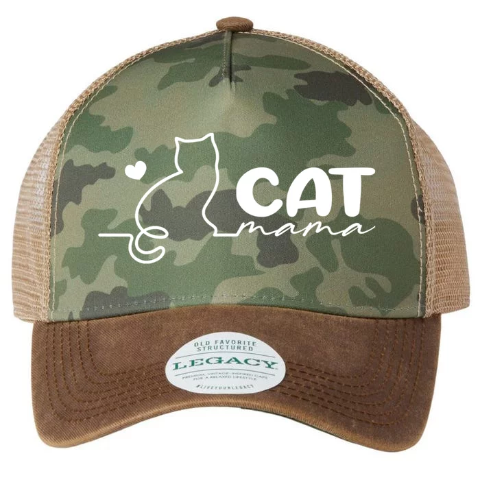 Cat Mama Gift For Cat Mama Cute Cat Mama Gift Legacy Tie Dye Trucker Hat