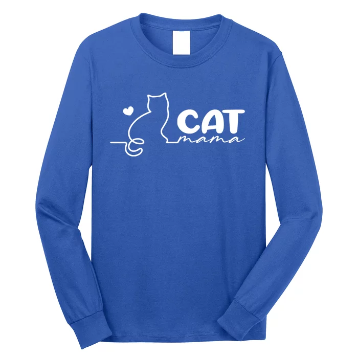 Cat Mama Gift For Cat Mama Cute Cat Mama Gift Long Sleeve Shirt