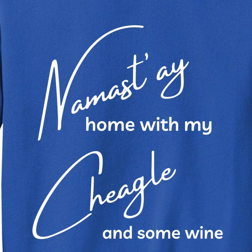 Cheagle Meaningful Gift Funny Namastay For Yoga And Dog Lovers Gift Sweatshirt