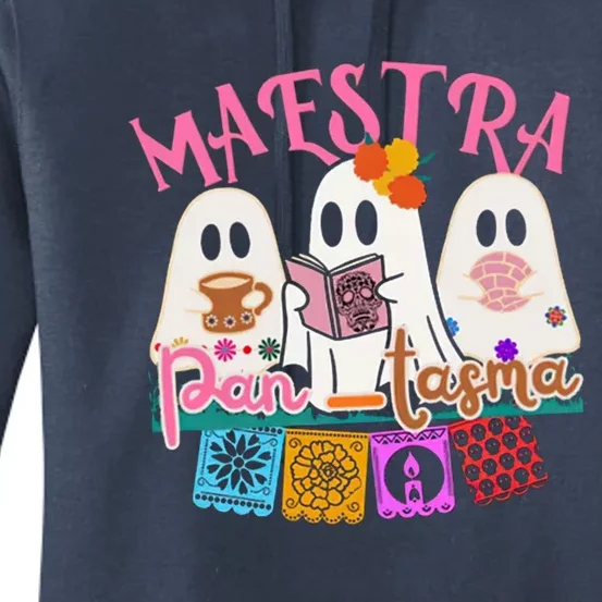 Cute Mexican Ghosts Spanish Teacher Boo Sheet Halloween Cute Gift Women's Pullover Hoodie