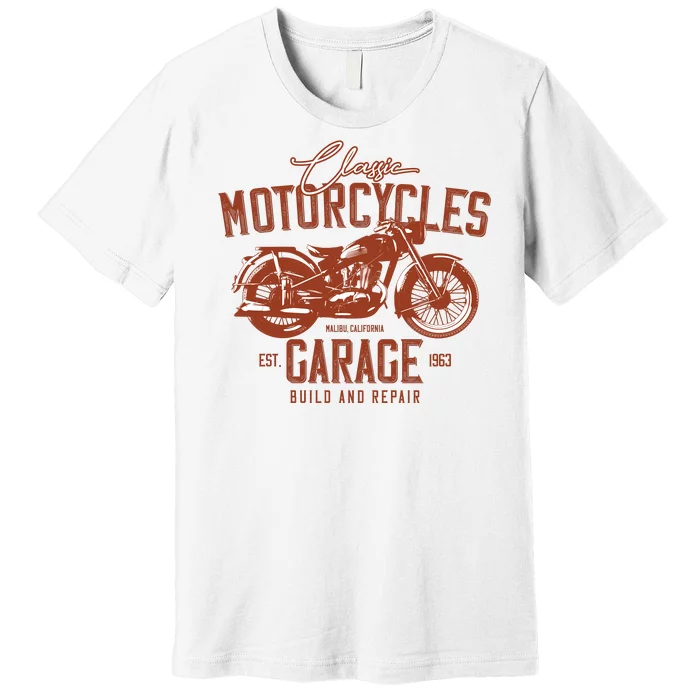 Classic Motorcycle Garage Premium T-Shirt