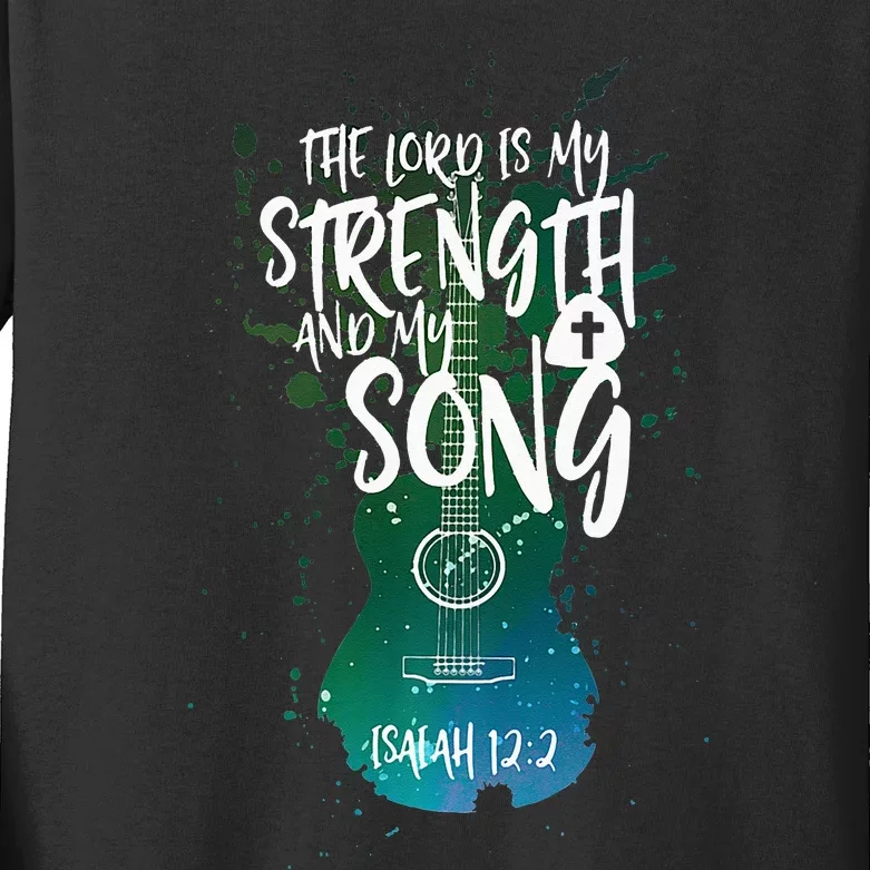 Christian Music Guitar Church Band Love God Kids Long Sleeve Shirt