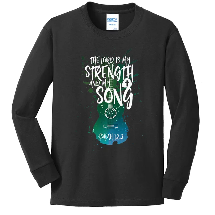 Christian Music Guitar Church Band Love God Kids Long Sleeve Shirt