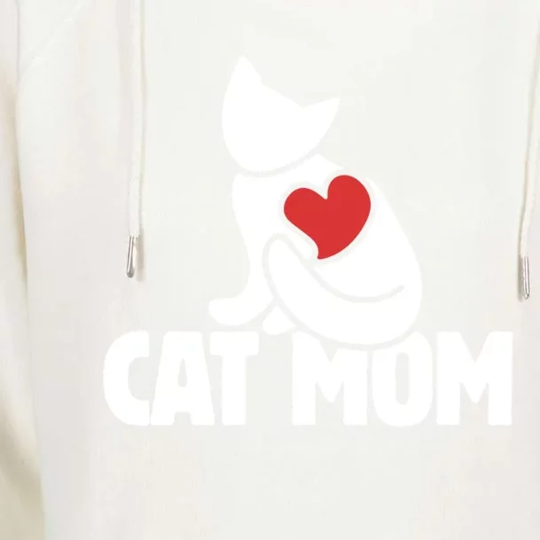 Cat Mom Gift Cats Moms Great Gift Cute Cat Mom Gift Womens Funnel Neck Pullover Hood