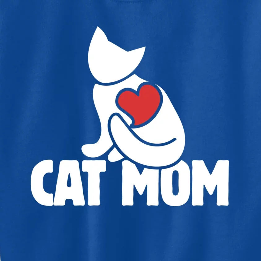 Cat Mom Gift Cats Moms Great Gift Cute Cat Mom Gift Kids Sweatshirt