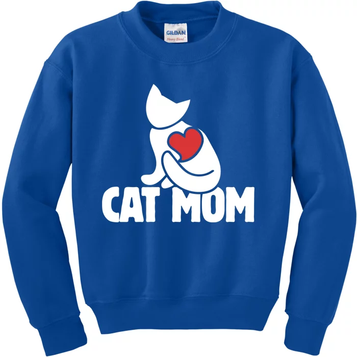 Cat Mom Gift Cats Moms Great Gift Cute Cat Mom Gift Kids Sweatshirt