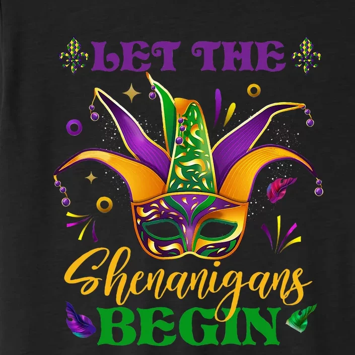 Cute Mardi Gras Mask Let The Shenanigans Begin ChromaSoft Performance T-Shirt