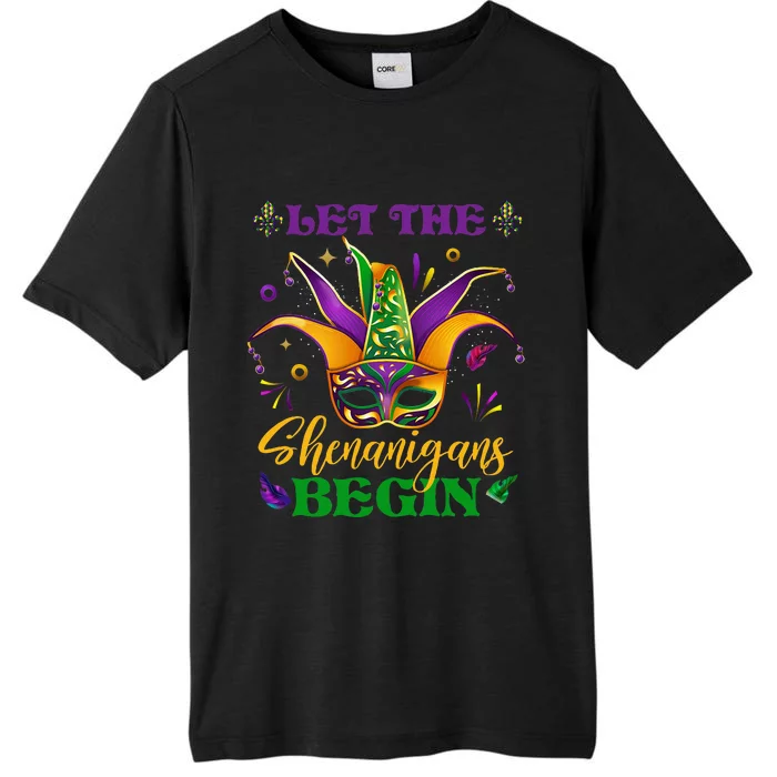 Cute Mardi Gras Mask Let The Shenanigans Begin ChromaSoft Performance T-Shirt