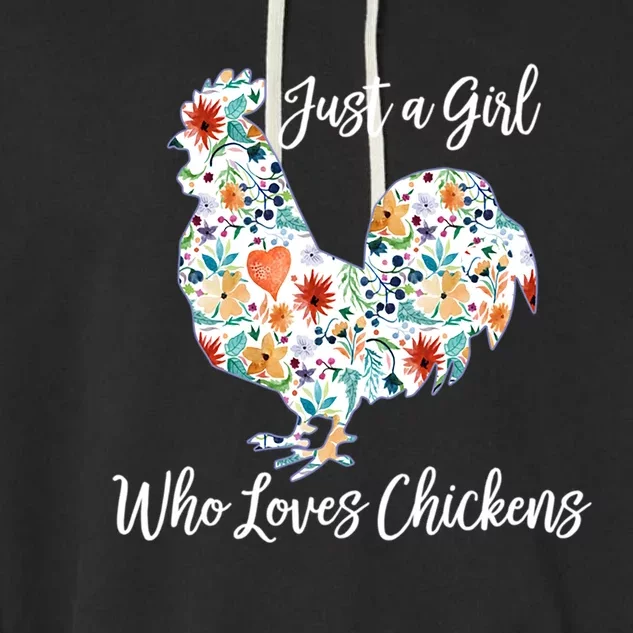 Chicken Meaningful Gift Cool Gift Garment-Dyed Fleece Hoodie