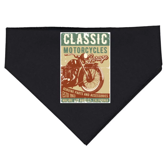 Classic Motorcycles Garage USA-Made Doggie Bandana