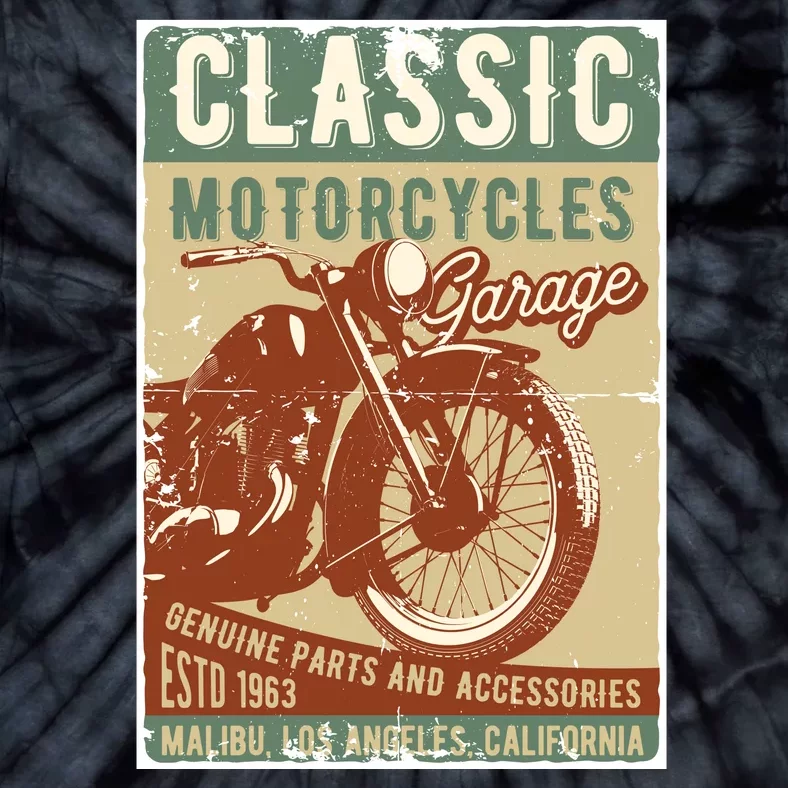 Classic Motorcycles Garage Tie-Dye T-Shirt