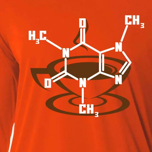 Caffeine Molecule Gift For Coffee Lovers And Science Nerds Meaningful Gift Cooling Performance Long Sleeve Crew