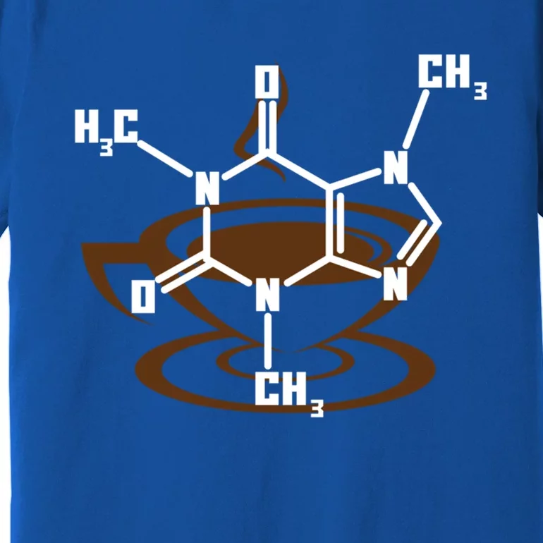 Caffeine Molecule Gift For Coffee Lovers And Science Nerds Meaningful Gift Premium T-Shirt