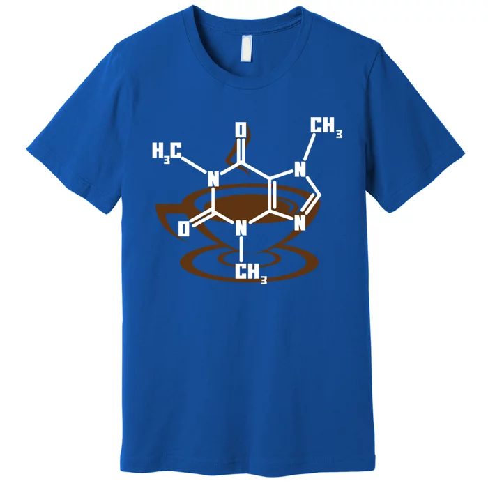 Caffeine Molecule Gift For Coffee Lovers And Science Nerds Meaningful Gift Premium T-Shirt