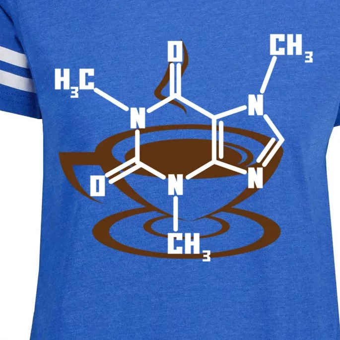 Caffeine Molecule Gift For Coffee Lovers And Science Nerds Meaningful Gift Enza Ladies Jersey Football T-Shirt