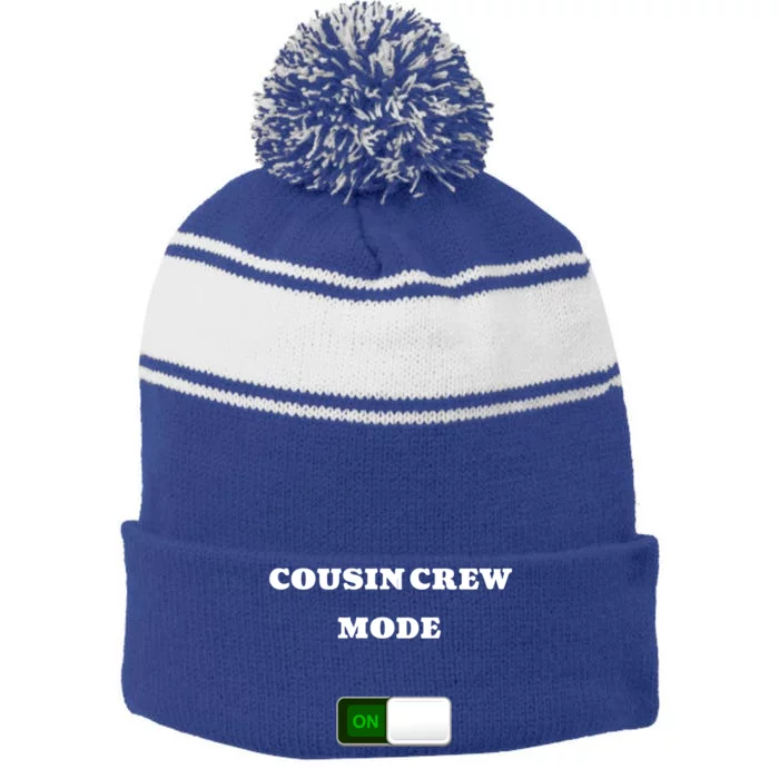 Cousins Matching Group Cousin Crew Gift Stripe Pom Pom Beanie