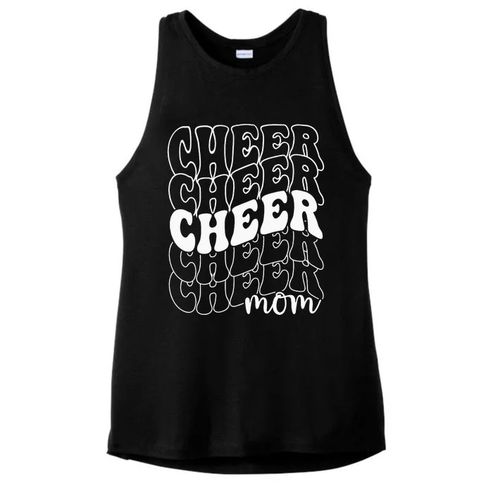 Cheer Mom Great Mama Mother's Day  Cheerleading Ladies Tri-Blend Wicking Tank