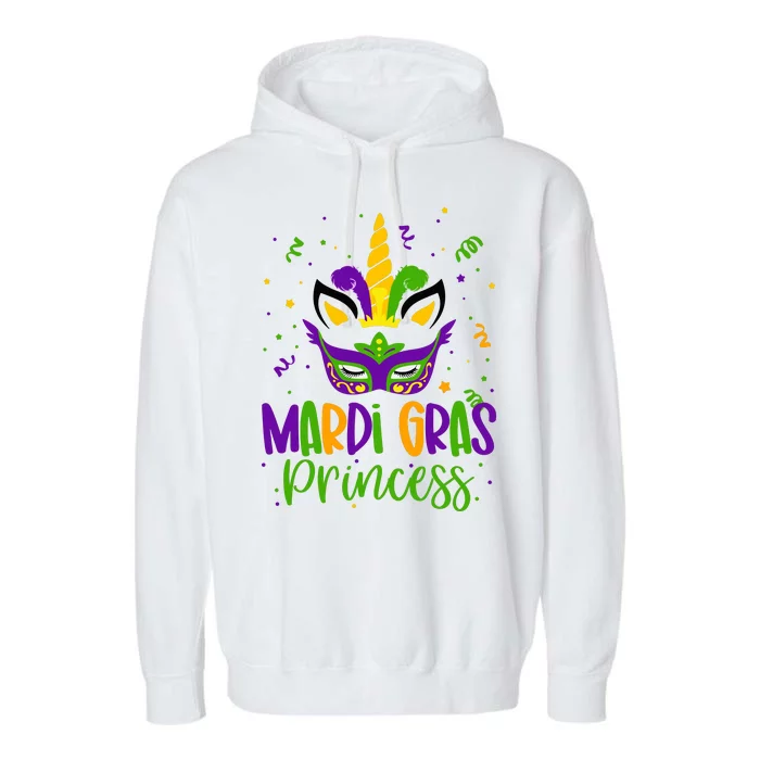 Cute Mardi Gras Princess Girl Outfit Garment-Dyed Fleece Hoodie