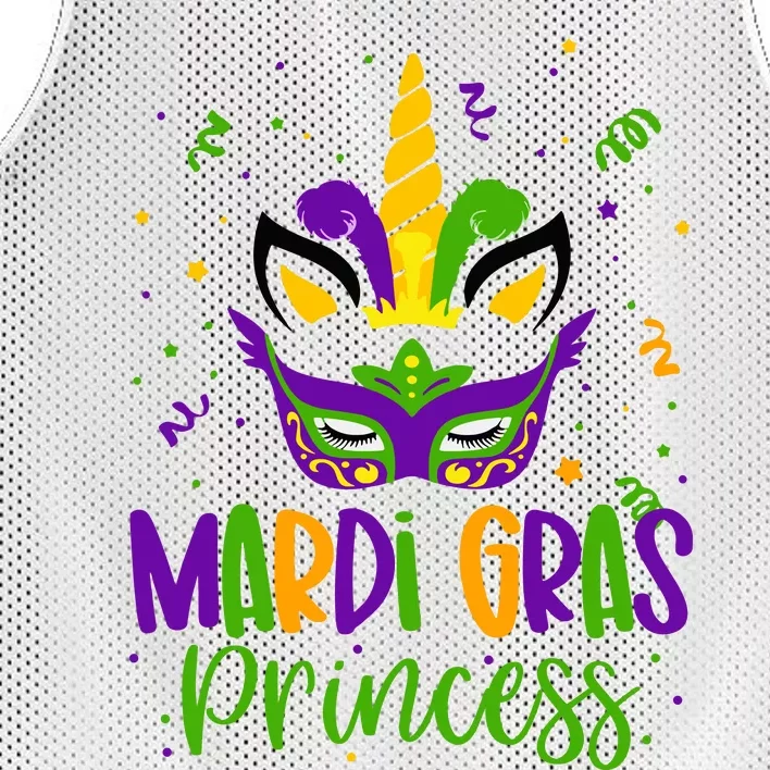 Cute Mardi Gras Princess Girl Outfit Mesh Reversible Basketball Jersey Tank