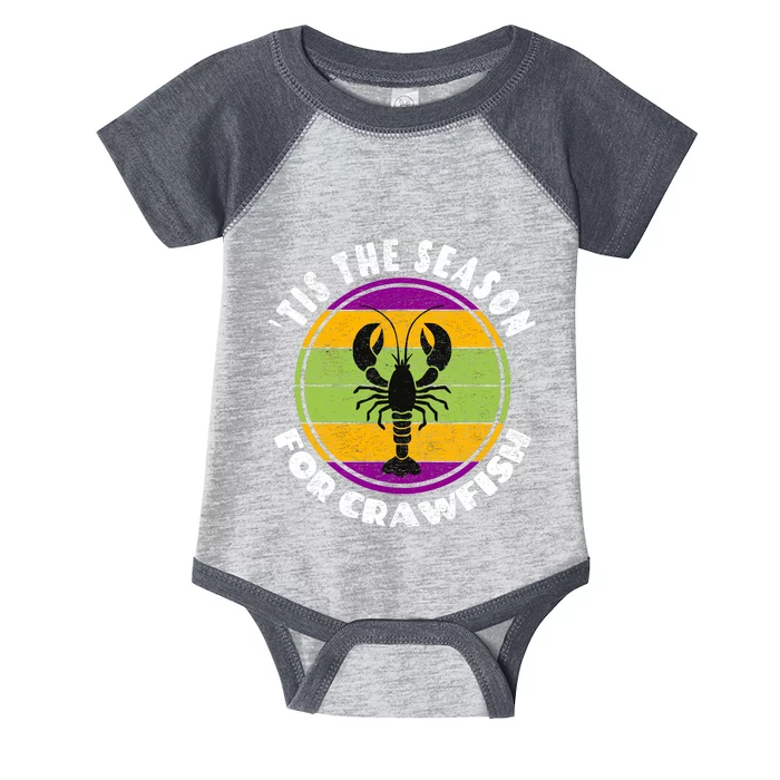 Crawfish Mardi Gras - Tis The Season For Crawfish Infant Baby Jersey Bodysuit